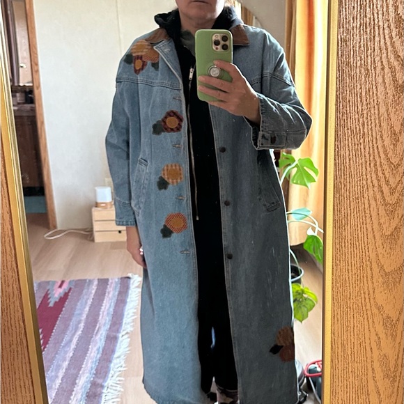 Sunbelt Jackets & Blazers - Sunbelt  Floral Embroidered Jean Duster